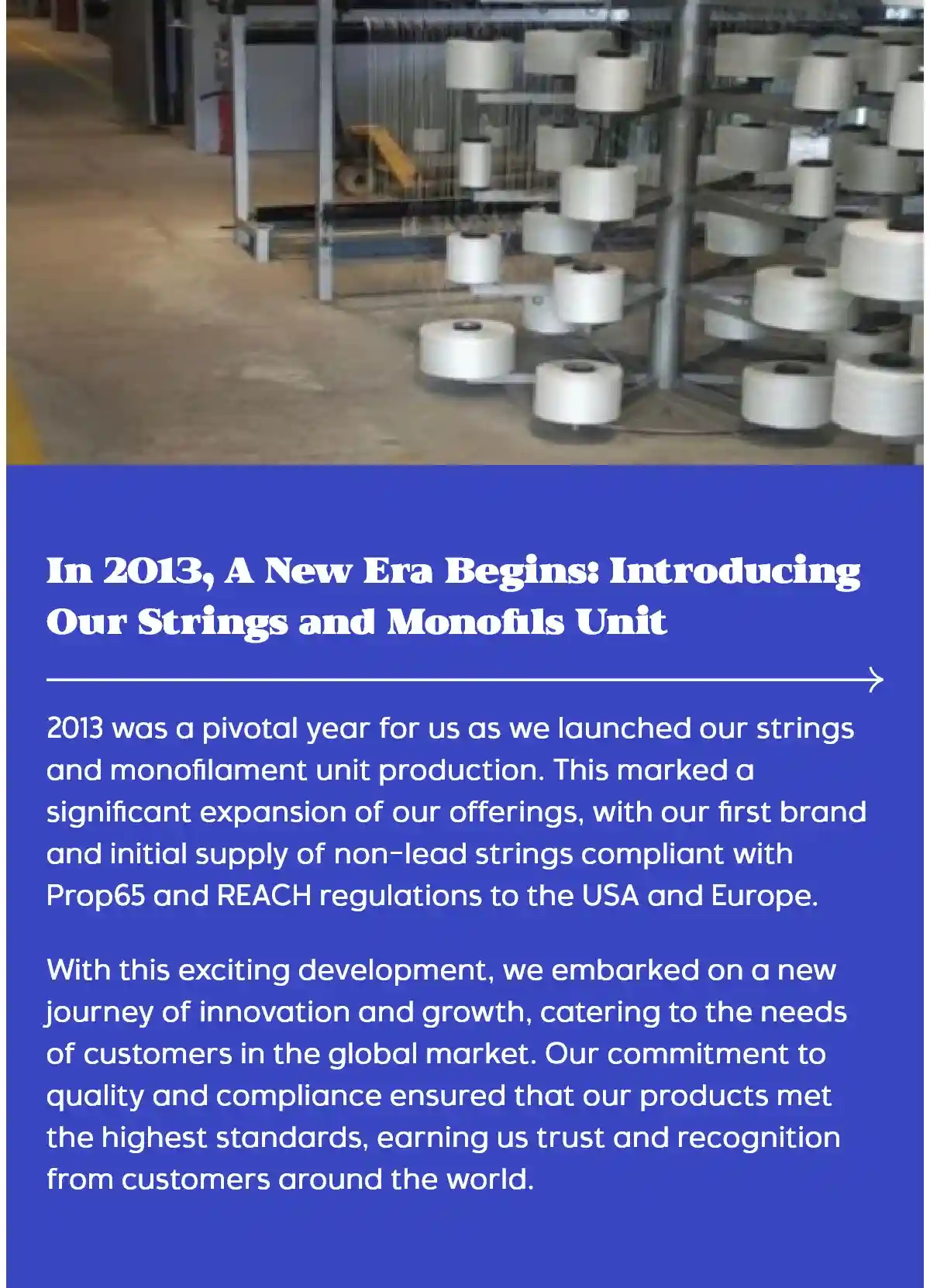 Strings and monofils unit